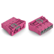 WAGO - Geräteanschluss für steckbare Gebäudeinstallation Snap-In-Stecker 770-794/081-000 4-polig,Kod. B,pink − 100 Stück