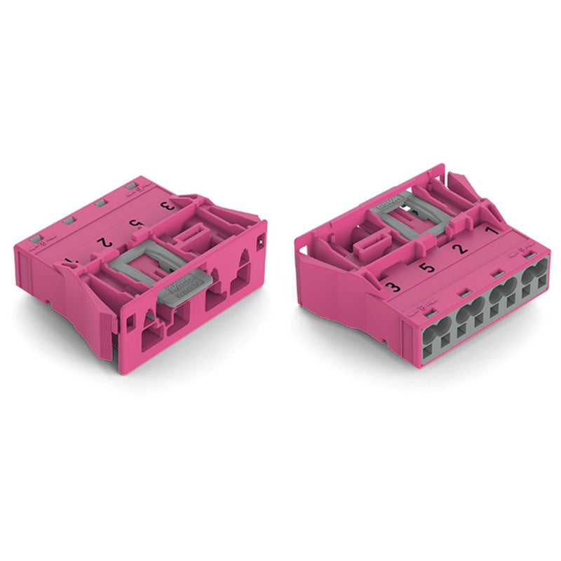 WAGO - Geräteanschluss für steckbare Gebäudeinstallation Snap-In-Stecker 770-794/081-000 4-polig,Kod. B,pink − 100 Stück