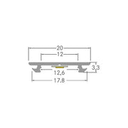 Brumberg Leuchten - Mechanisches Zubehör/Ersatzteile für Leuchten LED-Profil 2m 53753080 schwarz