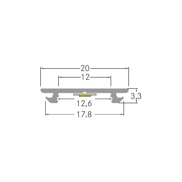 Brumberg Leuchten - Mechanisches Zubehör/Ersatzteile für Leuchten LED-Profil 2m 53753080 schwarz