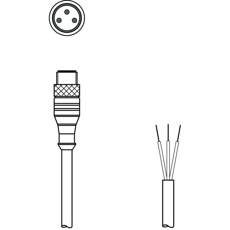 Leuze - Konfektioniertes Sensor-Aktor-Kabel Anschlussleitung KS U-M8-3A-P1-020