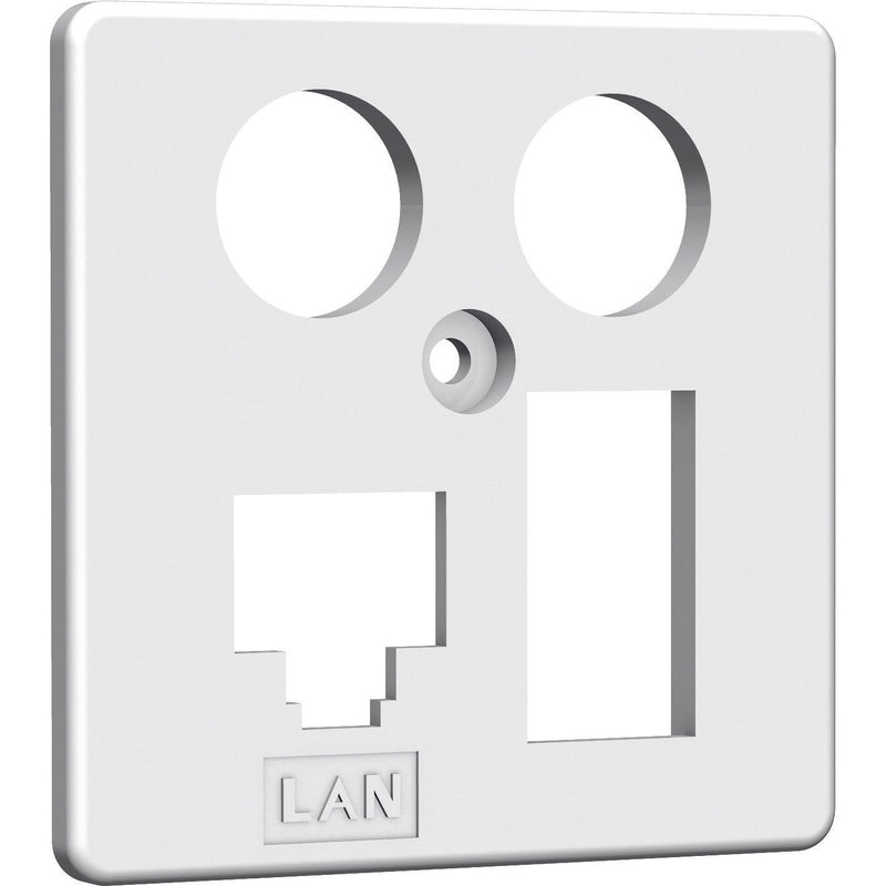 Homeway - Multi-Einsatz/Abdeckung für Daten- und Kommunikations-Anschlusstechnik Zentralplatte HAXHSE-G0401-C024 TV+LAN/TAE 50x50mm
