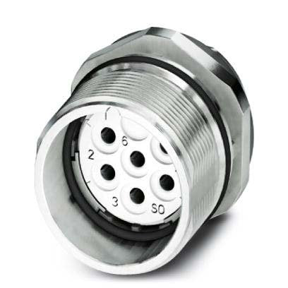 Phoenix Contact - Rundsteckverbinder, feldkonfektionierbar (Industriesteckverbinder) Gerätesteckverbinder CA-07S1N126Z00 Vorderwand