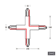 LTS Licht&Leuchten - Elektrisches Zubehör/Ersatzteile für Leuchten X-Verbinder ST-A X/9017 ws weiß