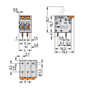 WAGO - Leiterplattenklemme 2604-1105/000-004 − 70 Stück