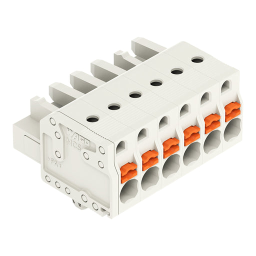 WAGO - Kabelsteckverbinder für Leiterplattensteckverbinder 1-Leiter-Federleiste 2721-106/008-000 Push-inCAGECLAMP,lgr − 50 Stück