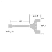 Thorn - Mechanisches Zubehör/Ersatzteile für Leuchten Einzelausleger OLSYS2 BRA#96262306 500MM MTP ALU