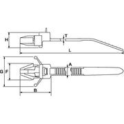 HellermannTyton - Kabelbinder Befestigungsbinder 115-01900 132x3 m − 100 Stück