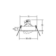 Brumberg Leuchten - Downlight/Strahler/Flutlicht Einbaustrahler 00007025 50W alu-mt