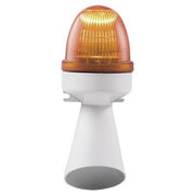 Grothe - Optisches/Akustisches Signalgerät Kombi-Hupe HUPE WL 6311 24V DC orange