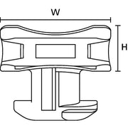 HellermannTyton - Befestigungssockel und -element für Kabelbinder Befestigungselement ACFM5W8P #151-03245 für Alu-Profile − 25 Stück
