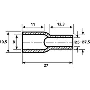 HellermannTyton - Durchführungstülle Schutzkappe HV4822-PVC-NA-N1 − 2000 Stück