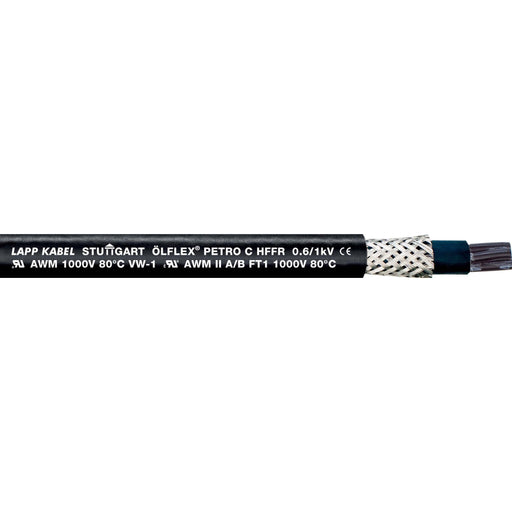 Lapp Kabel&Leitung - Energiekabel >= 1 kV, für ortsveränderlichen Einsatz ÖLFLEX PETRO C HFFR 0023253/100 3G1,5 BK − 100 Meter
