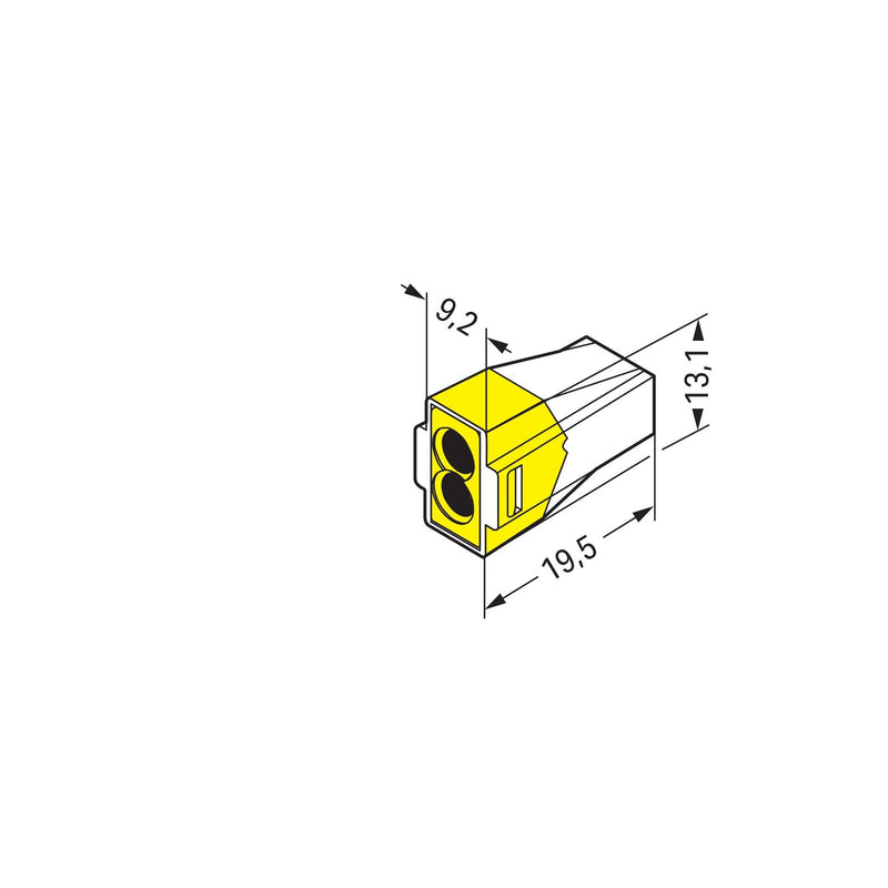 WAGO GmbH & Co. KG - Steckklemme Verbindungsdosenklemme 773-102 2,5mm² − 100 Stück