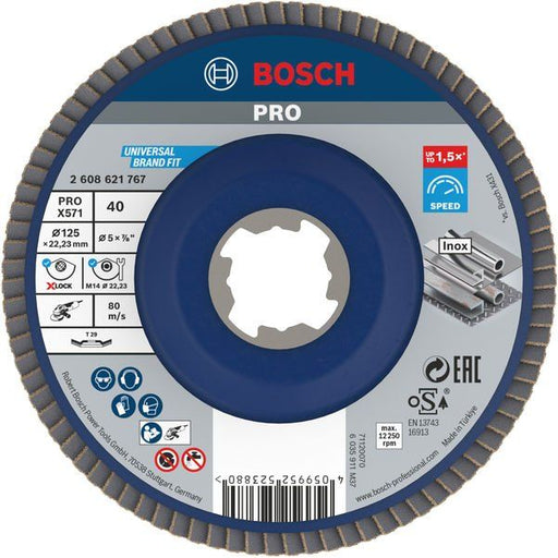 Bosch - Trenn-/Schleifscheibe PRO X571 2608621767 Fächerschleifscheibe