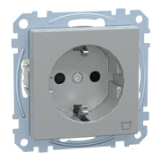Merten - Steckdose SCHUKO-Steckdose alu MEG2352-0460 Kennz.Waschmaschine