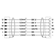 Phoenix Contact - Energiekabel < 1 kV, für ortsveränderlichen Einsatz Steckverbinder beidseitig K-5E-M40 M9/#1620378 kunststoffumspritzt − 2 Stück