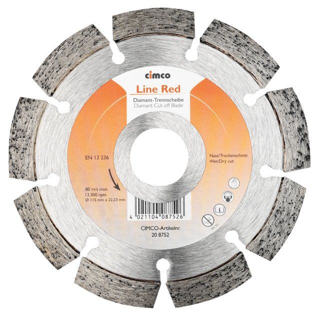 Cimco Werkzeuge - Trenn-/Schleifscheibe Diamanttrennscheibe 208752 D=115mm