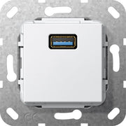 Gira - Einsatz/Abdeckung für Kommunikationstechnik UP Tragring USB A rws 568303 Kabelpeitsche