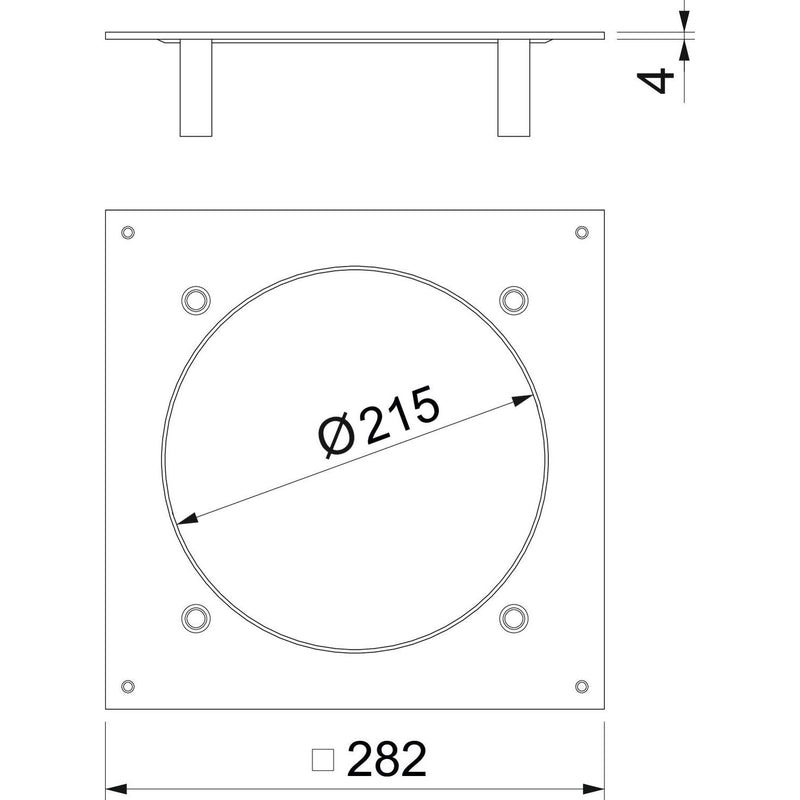 OBO Bettermann - Montagedeckel für Zugdose Schwerlast-Montagedeckel DUG 250-3 R4SL