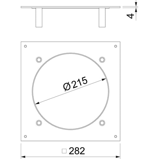 OBO Bettermann - Montagedeckel für Zugdose Schwerlast-Montagedeckel DUG 250-3 R4SL