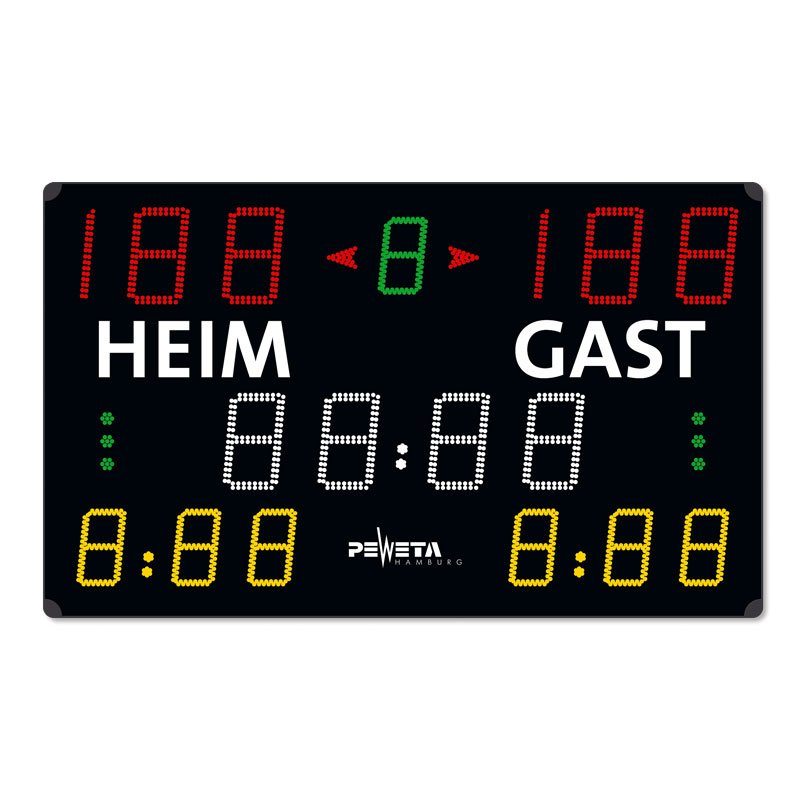 Peweta - Uhr Spielergebnis-Anzeigetafel 24.676.321 HEIM und GAST