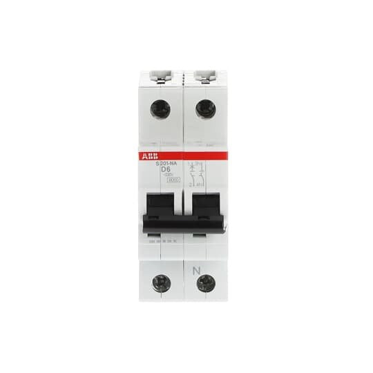 ABB Stotz S&J - Leitungsschutzschalter Sicherungsautomat S201-D6NA 6 kA, 6 A, 1P+NA