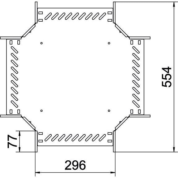 OBO Bettermann - Kreuzstück für Kabelrinne Kreuzung für Kabelrinne RK 830 FT 85x300