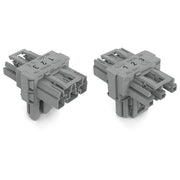 WAGO - Kompaktverteiler für steckbare Gebäudeinstallation T-Verteiler 770-970 3pol.1xSt/2xBu gr − 50 Stück
