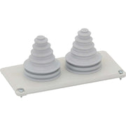 ABN - Einführungsflansch für Kleingehäuse/Schaltschrank Kabelstutzen GKT26N6 (VE6) 2x58mm