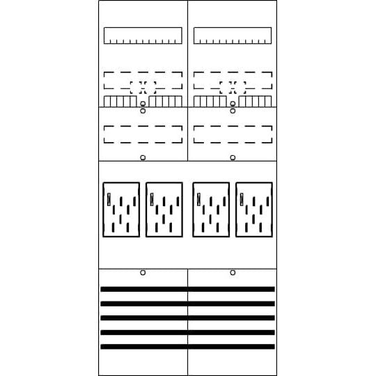 Striebel&amp;John - Zählerfeld Zählerfeld BF27C4 7RE 4Z vorverdrahtet  − 1 Stück
