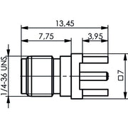 Telegärtner - Koax-Steckverbinder SMA-Buchse für LTP 50Ohm 100024719 AU, 905 − 5 Stück