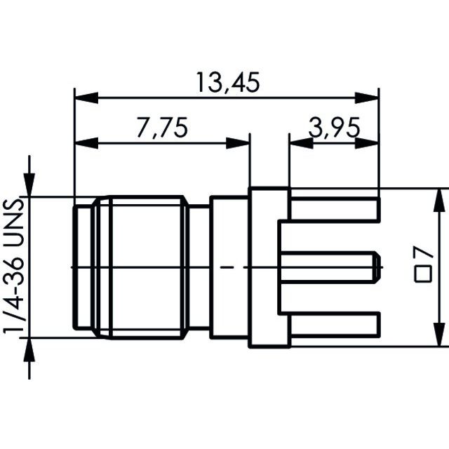 Telegärtner - Koax-Steckverbinder SMA-Buchse für LTP 50Ohm 100024719 AU, 905 − 5 Stück
