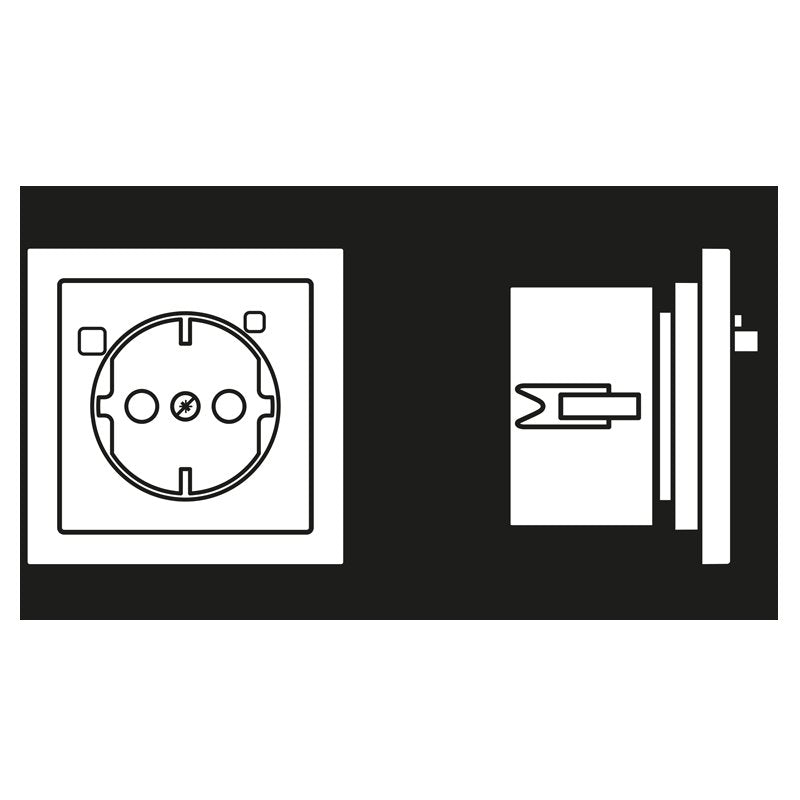 Jung - Steckdose FI-SCHUKO-Steckdose LS 5520.30 SW 16A 250V 30mA