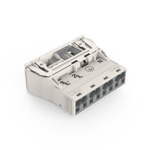 WAGO - Geräteanschluss für steckbare Gebäudeinstallation Snap-In-Stecker 770-734/007-000 4-polig,weiß − 100 Stück
