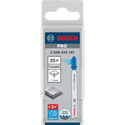 Bosch - Stichsägeblatt PRO Metal medium T121AFC 2608655107VE(25) Stichsägeblatt 92 mm