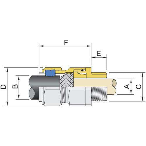 Stahl - Kabelverschraubung CMP Kabelverschraubung 243586 27,90 40,40 mm