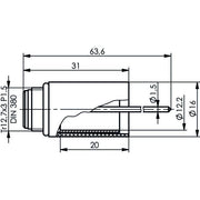 Telegärtner - Koax-Steckverbinder PH-Elektrodensteckkopf sw 100024939 Laborausführung − 10 Stück
