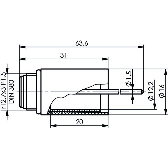 Telegärtner - Koax-Steckverbinder PH-Elektrodensteckkopf sw 100024939 Laborausführung − 10 Stück