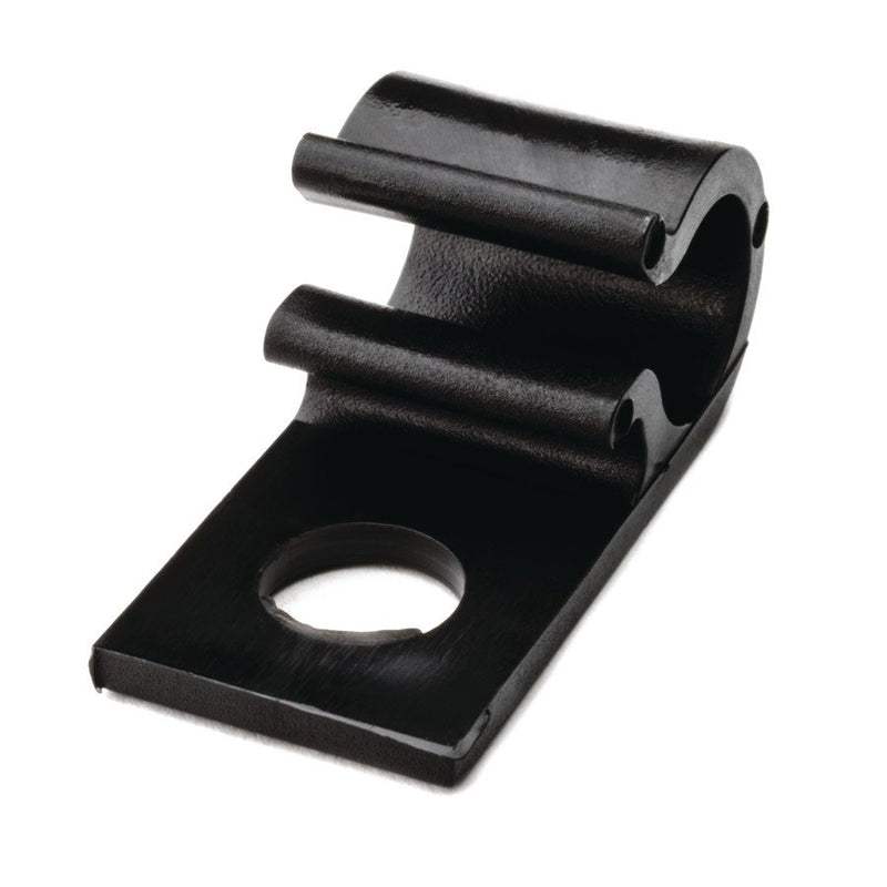 HellermannTyton - Befestigungsschelle für Kabel/Rohre Kabelhalter 8D10 POM BK 500 schwarz − 500 Stück