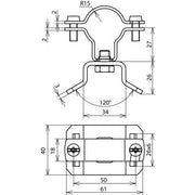 DEHN - Leitungshalter für Blitzschutz Leitungshalter LHZS2730SBH25X0.3V2A f. HVI-Leitung