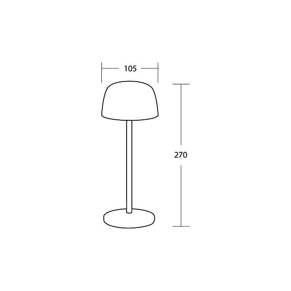 Brumberg Leuchten - Tischleuchte LED-Akkutischleuchte 65401123 3000 K rostbraun