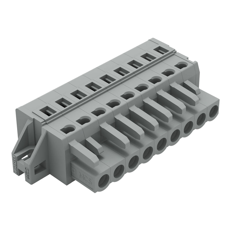 WAGO - Kabelsteckverbinder für Leiterplattensteckverbinder 1-Leiter-Federleiste 231-109/031-000 CAGECLAMP,2,5 mm²,gr − 25 Stück