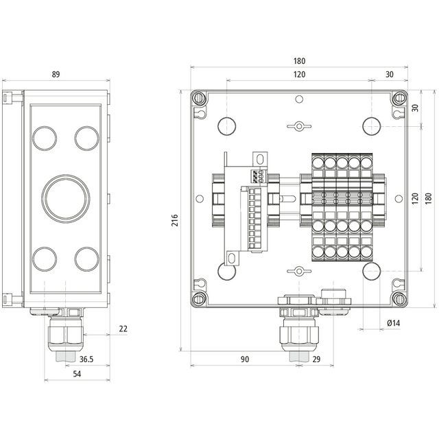 DEHN - Überspannungsableiter für Energietechnik/Stromversorgung Überspannungsableiter DCU EMOB 2 32 Typ 2+3