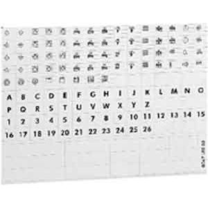 Legrand - Kennzeichnungsmaterial Blatt m. Symbolen Legrand 004999 Leucht.,Steckd.,Zahl − 10 Stück