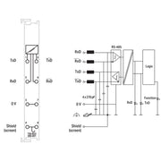 WAGO - Feldbus, Dez. Peripherie - Kommunikations-Modul Serielle Schnittstelle 750-653/000-001 RS-485