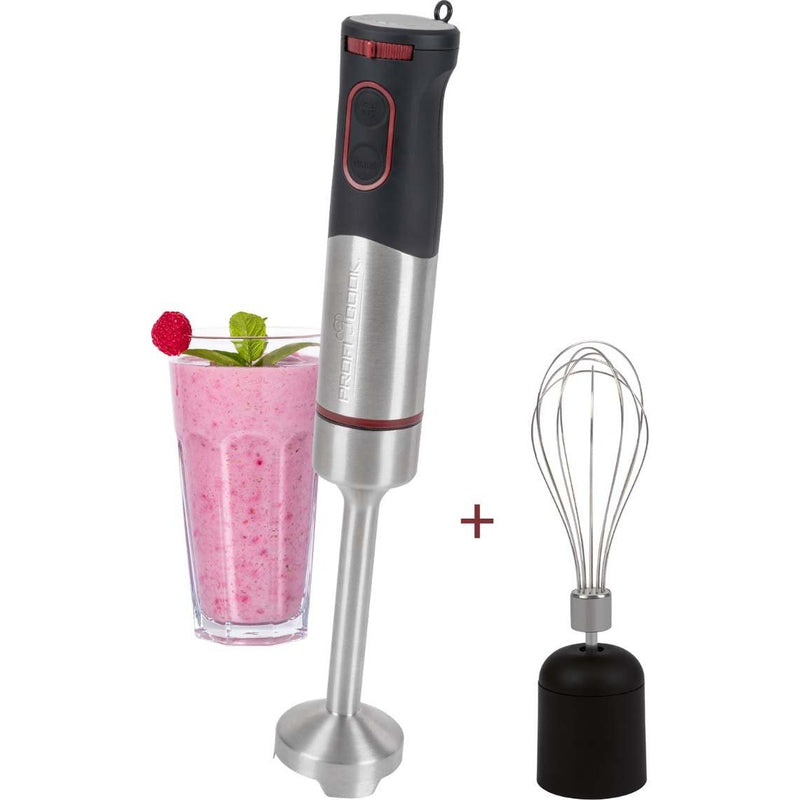 PROFICOOK - Rühr-/Mixgerät Stabmixer-Set PC-SMS 1226 inox Edelstahl-schwarz
