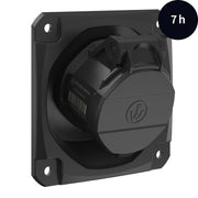 Walther Werke - CEE-Anbausteckdose (IEC 60309) CEE NEO Anbaudose schräg FW512407CC 16A 4P 7h IP54