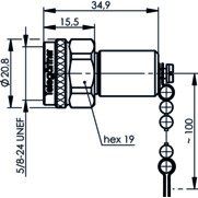 Telegärtner - Abschlusswiderstand N-Abschlusswiderstand (M) 100024180 50Ohm,2W,18GHz Kette