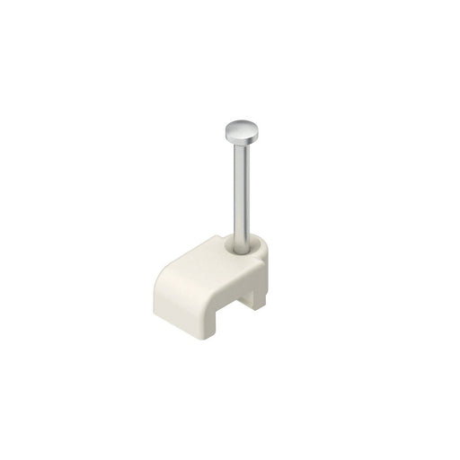 HKL - Nagelschelle (für Kabel) Vierkantschelle 502/25W mit Stahlnagel − 100 Stück